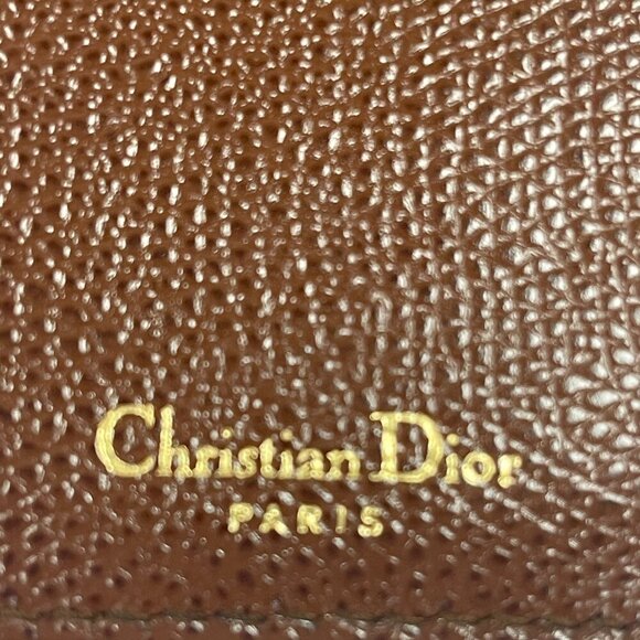 Christian Dior Brown Leather Card Holder Wallet - Preowned - Picture 5 of 7